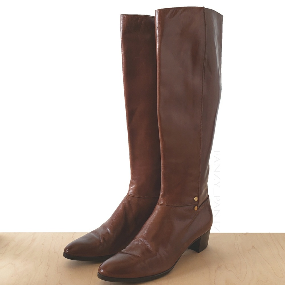 Salvatore Ferragamo boots knee high brown vintage - Picture 3 of 8